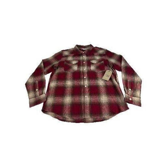 Frye & Co. Men's Long Sleeve Flannel Shirts Size XXL Red Plaid Western Shirt - Picture 1 of 13